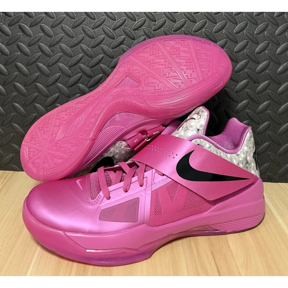 Nike Zoom KD 4 2024 Aunt Pearl Pink Basketball Shoes HF9098-600 Mens Size 13 NEW